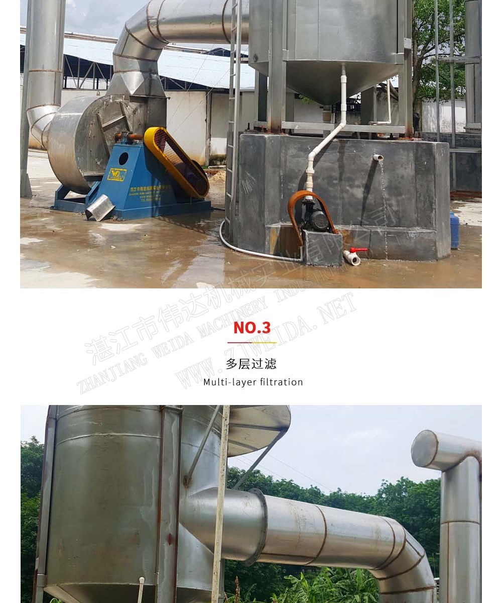 Exhaust gas purification tower